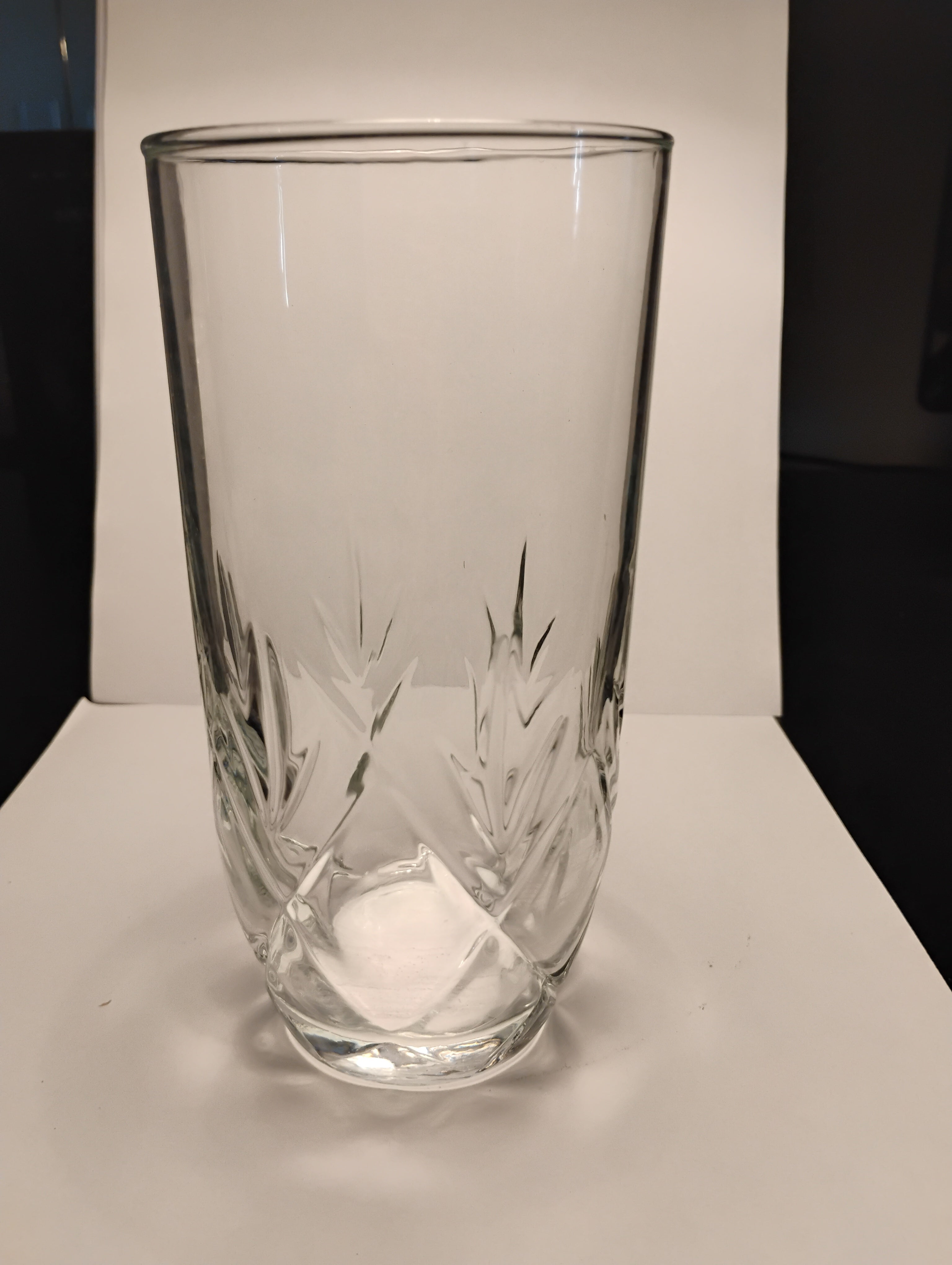 Tall crystal glass